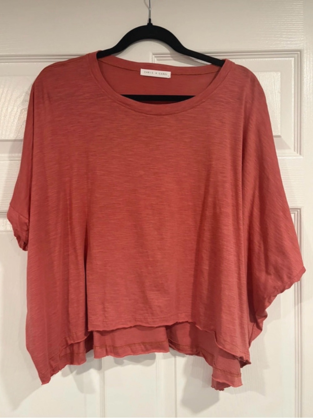Chris & Carol Relaxed Boxy Top in Rust